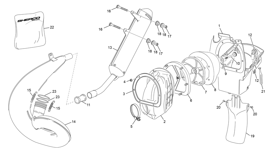 Air filter box - exhaust system